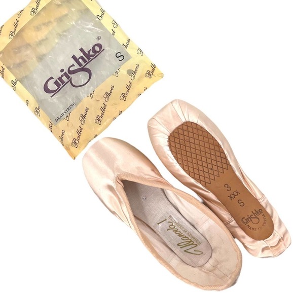 Grishko Ulanova I European Pink Soft Shank Ballet Pointe Shoes Size 3.0 3X SS - Picture 3 of 11